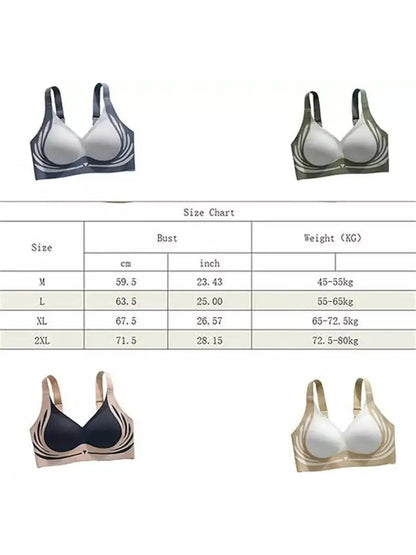 Super Gather Wireless Push-up Bra Women Gathered Up Soft Support Adjustable Underwear Anti-sagging Seamless Lift-up Bra