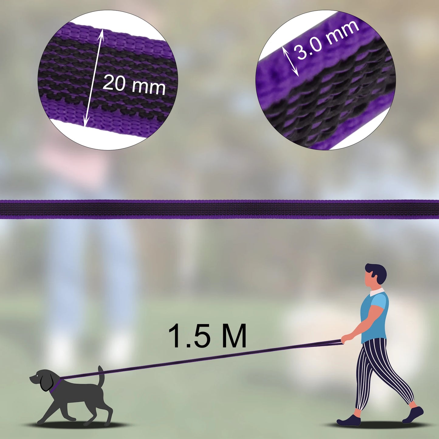 1.5M 3M 15M Medium small Long Dog Leash 10M Latex Silk Easy and Convenient Light Training Big Dog Leashes 5 meter