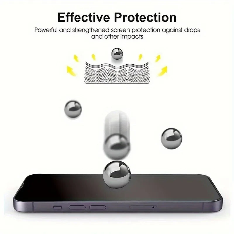 6 In 1 Phone Screen Protector + Lens Protector Tempered Glass For IPhone 11 12 13 14 15 16 Pro Max 14Plus 15Plus Protector