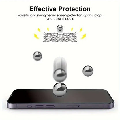 6 In 1 Phone Screen Protector + Lens Protector Tempered Glass For IPhone 11 12 13 14 15 16 Pro Max 14Plus 15Plus Protector