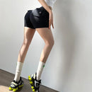 TRY TO BN - Pantalones cortos deportivos para mujer, con bolsillos, cintura alta, sexys, para gimnasio, entrenamiento, push up, pantalones cortos de ciclista, mallas de ciclismo para fitness