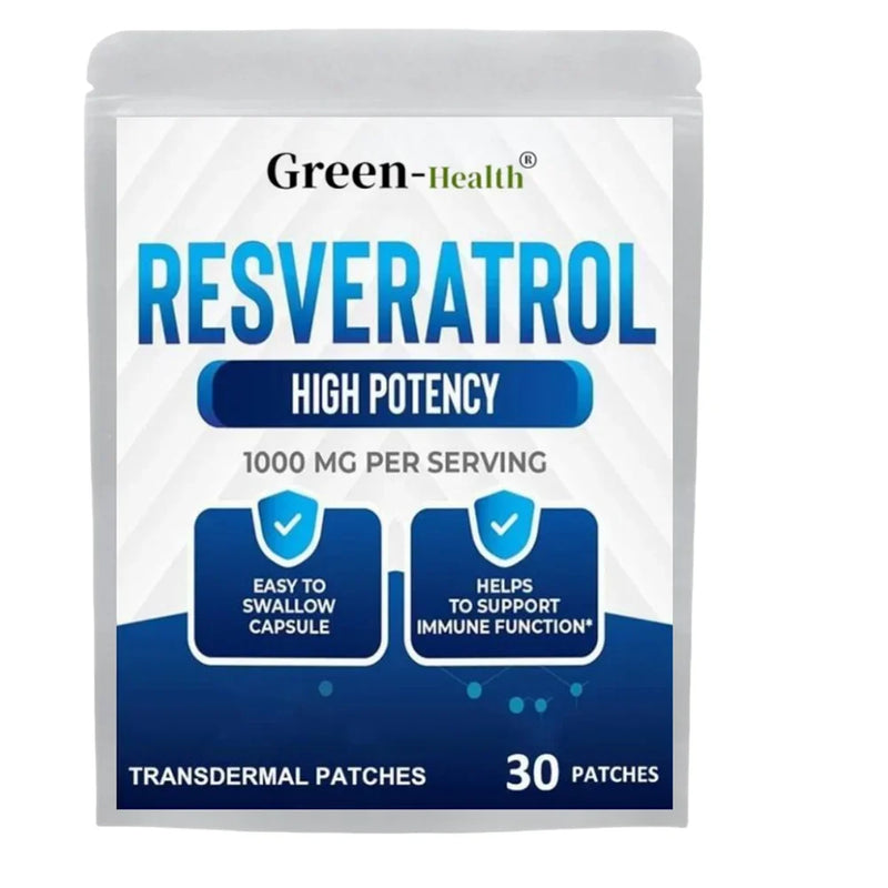 30 Patches Resveratrol Transdermal Patches Antioxidant Supplement Helps Support Anti-Aging and Immune System