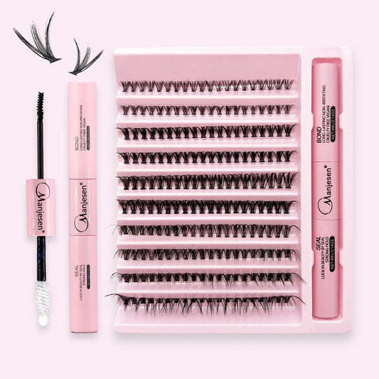 Pestañas postizas en racimos, 200 unidades, herramientas de maquillaje para unir y sellar pestañas, kit de extensión de pestañas DIY para pegar pestañas, accesorios de pegamento. 