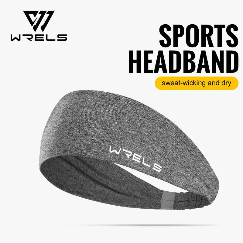 WRELS 1/2/3Pcs Sweatband Sports Headband for Men Women Moisture Wicking Workout Headband Sweat Band Non Slip Elastic Hairband