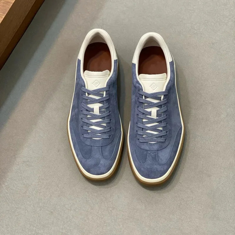 Classic Leisure Sport Board Shoes Men's Couple British Simple Match Dequn White Shoes Flat Heel Breathable Cement Ground