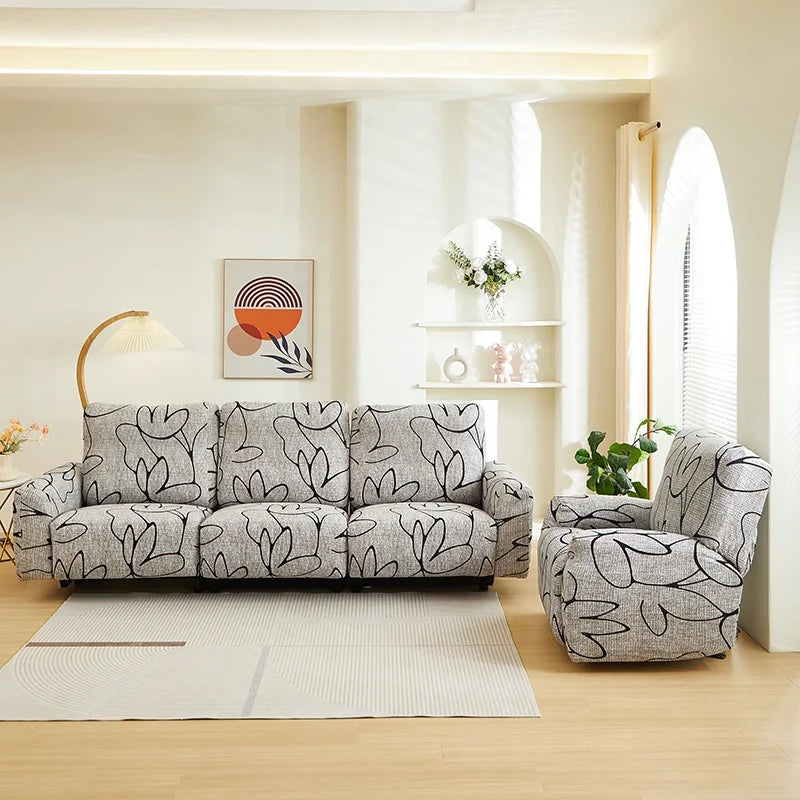 Elastic Recliner Sofa Cover Printed Slipcover Chair Sofa Protector Relax Armchair Stretch Couch Covers For Living Room