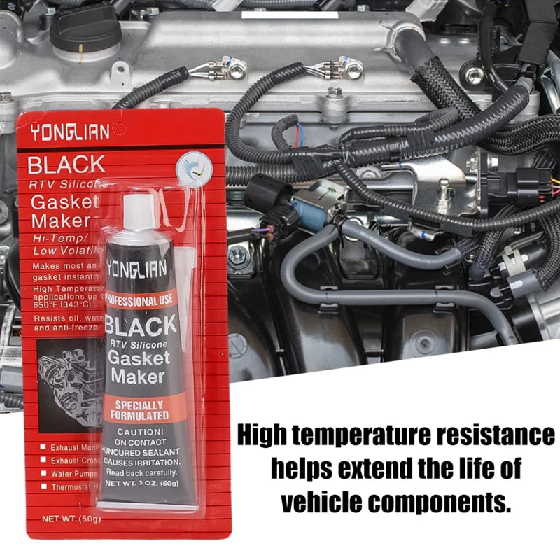 Automotive Gasket Sealant Car Engine Black Silicone-free Sealant Universal Waterproof Oil-resistant Adhesive Glue Repair Sealer