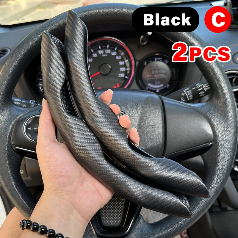 38cm Car Steering Wheel Covers Booster Micro Fiber Leather Auto Interior Decorative Accessories Universal Carbon Fiber Looking