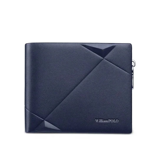Men's Slim Wallet Genuine Leather Mini Purse Casual Design Bifold Wallet Brand Short Slim Wallet WILLIAMPOLO Luxury brand