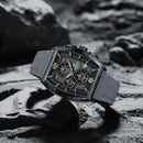 NAVIFORCE 6101 Casual Men's Quartz Watch Tonneau Dial Luminous Waterproof Silicone Strap Outdoor Sports Fashion Watches for Man