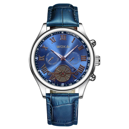 New 2023wokai business watch Quartz sports leisure belt men's watch Wheel pattern personality women clock
