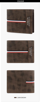 2023 New Short Men Wallets Slim Card Holder Male Purses Luxury PU Leather Coin Pocket High Quality Small Men's Wallet