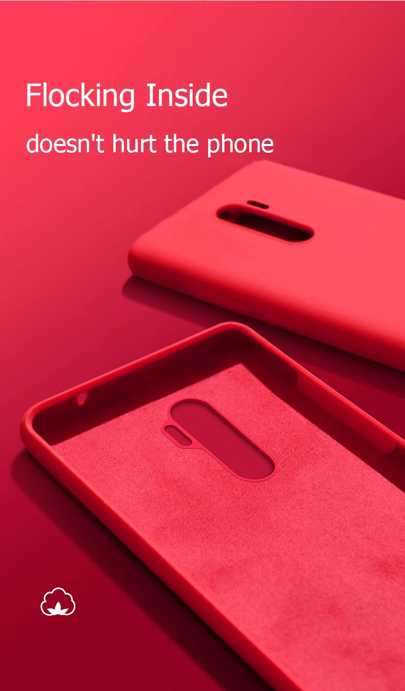 Funda de silicona líquida suave y sólida para XiaoMi RedMi Note 9, 9s Pro, 10, 11, 11S, 10s, 10T, 9T, 8, 8T, 7 Pro, 9A, 9C, 10C, Poco X3, F3
