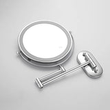 Wall Folding Makeup HD Mirror Double Side Fill Light Magnifying USB Charging Led Tricolor Dimming Bathroom Cosmetic Mirrors