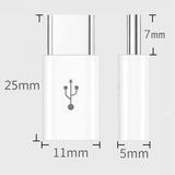 1PCS/5PCS Micro USB Female To Type C Male Adapter Mobile  Phone  Android Converter Micro-B To USB-C Data Cable Connector
