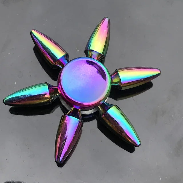 Anti-Anxiety Fidget Toy for Kids Adults Finger Spinner Rainbow Color Metal Alloy 28 Styles Decompression Toy Gifts 