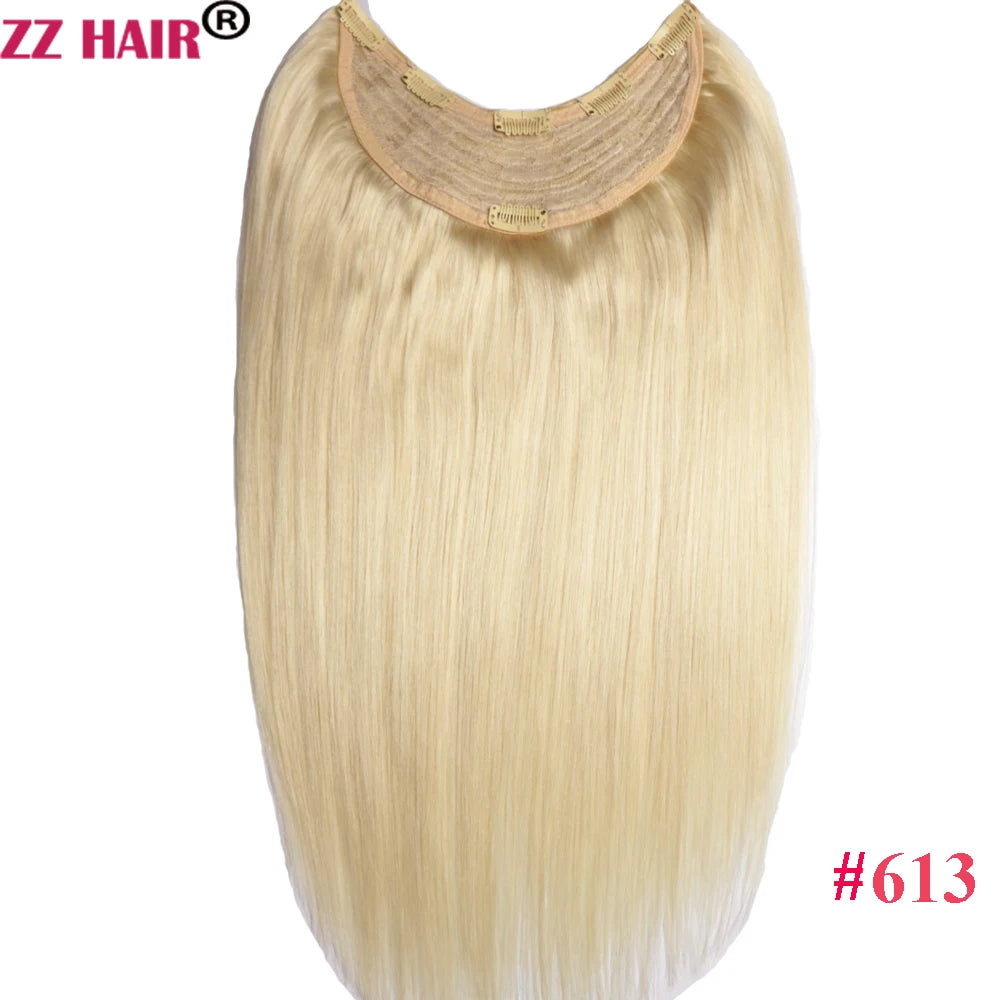 ZZHAIR 100% Brazilian Human Remy Hair Extensions 120g-200g 16"-26" U Piece Wig Clip-in Natural Straight