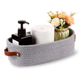 Oval Woven Bathroom Storage Basket, Multifunctional Desktop Organizer, Toilet Paper Holder, Toy Storage Basket