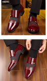 Men's Luxury Lacquer Oxford Wedding Shoes, Pointed Toe Dress Shoes for Men, Classic Business Men's Leather Shoes, Big Size 38-48