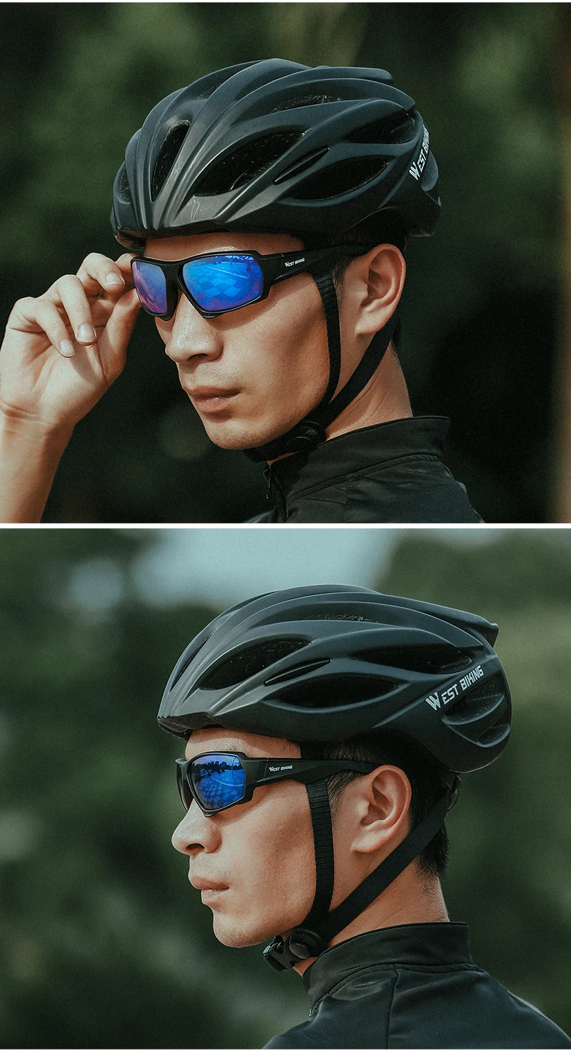 WEST BIKING HD Polarized Cycling Sunglasses UV400 Protection MTB Road Bike Eyewear Men Outdoor Sport Bicycle Fishing Glasses