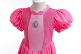 Peach Cosplay Costume for Girls Fancy Princess Cosplay Pink Dress Carnival Birthday Party Kids Movies Ball Gowns Clothes