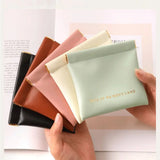 Fashion Simple Lipstick Makeup Bag Portable PU Jewelry Handbag Travel Mini Cosmetic Organizer Pouch for Women Girls
