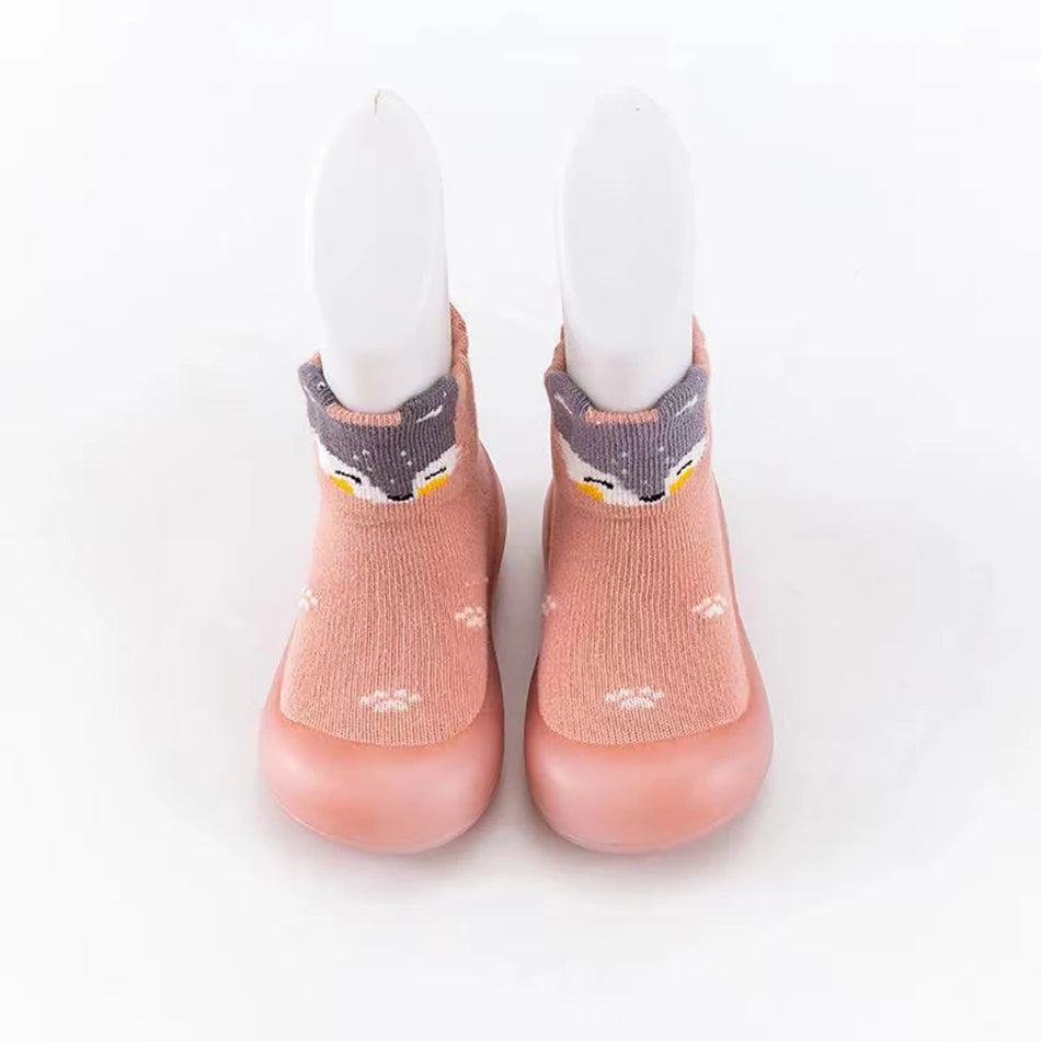 Cute and Comfy Cotton Newborn Baby First Walkers Socks Baby Soft-Soled Indoor Casual Shoes Breathable and Non-Slip Baby Shoes