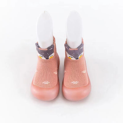 Cute and Comfy Cotton Newborn Baby First Walkers Socks Baby Soft-Soled Indoor Casual Shoes Breathable and Non-Slip Baby Shoes