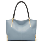 FOXER Genuine Leather Lady's Handbag Elegant Luxury Design Women Shoulder Bag Large Capacity Tote Bag Best Gift for Mom, Wife