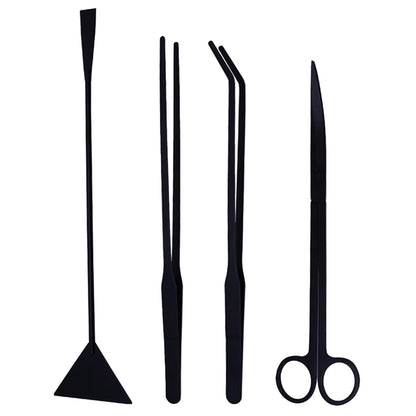 4/5/6PC Stainless Steel Aquarium Fish Tank Aquatic Plants Tool Set Tweezers Long Tweezers Scissors Spatula For Fish Starter Kits