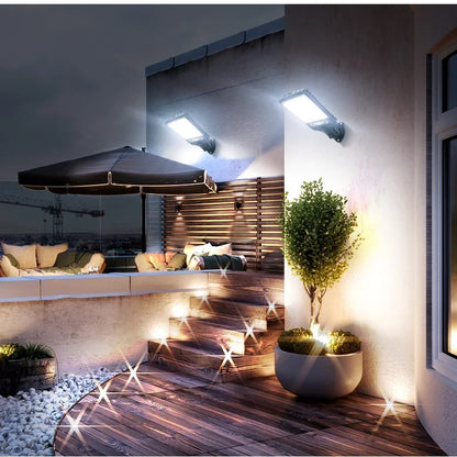 1-6PCS Motion Sensor Solar Outdoor Lights Waterproof 117COB LED Security Wall Lights Street Lamps with 3 Mode Patio Garage Yard