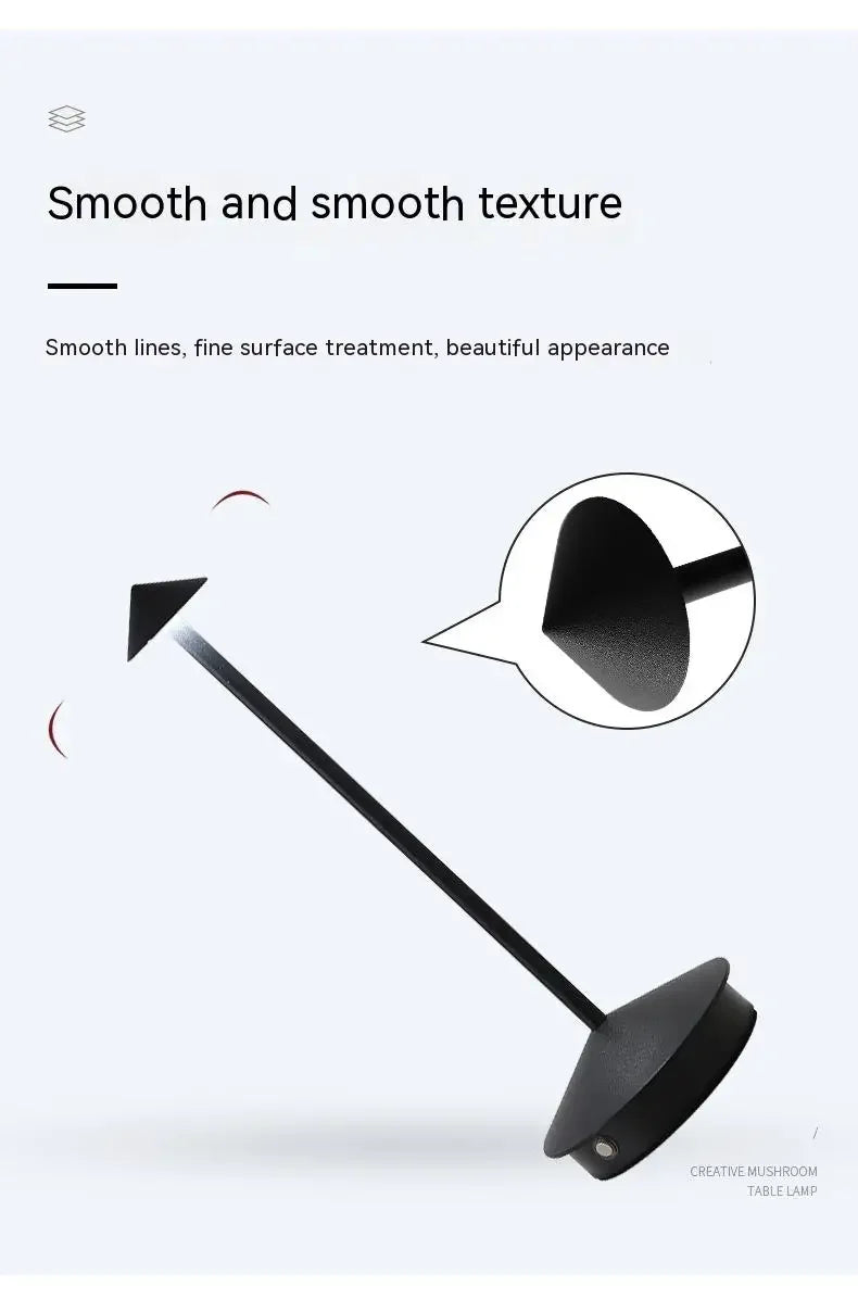 Rechargeable Table Lamp Creative Dining Touch LED Hotel Bar Coffee Pina Pro Table Lamp Decorative Desk Lamp