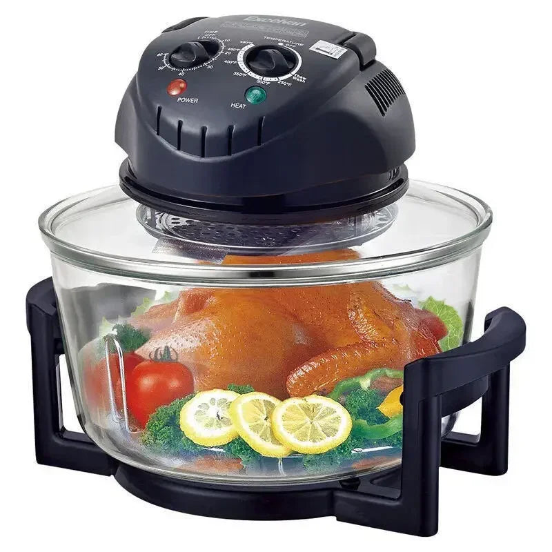 12L Light Wave Furnace Glass Air Fryer Grilled Chicken Grilled Chips Hot Air Circulation Air Furnace