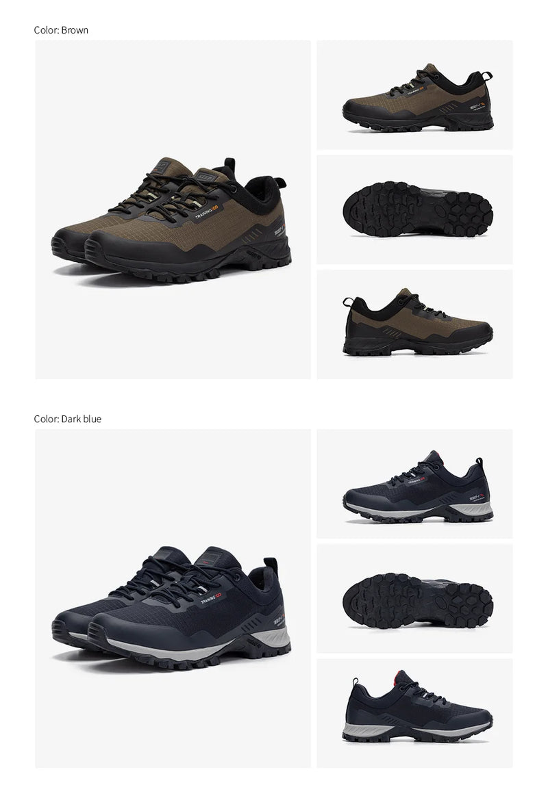Baasploa Men's Anti-Skid and Wear-Resistant Hiking Travel Shoes Fashion Waterproof Outdoor Sneaker Comfortable Male Sport Shoes
