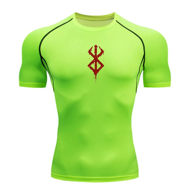 Camiseta deportiva de verano de secado rápido para hombre, camiseta de compresión de manga corta de segunda piel para gimnasio, entrenamiento, fitness, correr, ropa para hombre