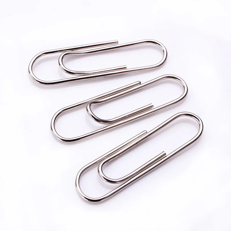 50/100/200PCS Metal Paper Clips Binding Clip Home Office Storage Supplies Anti Lost Mini Bookmark Planner Marking Paperclips