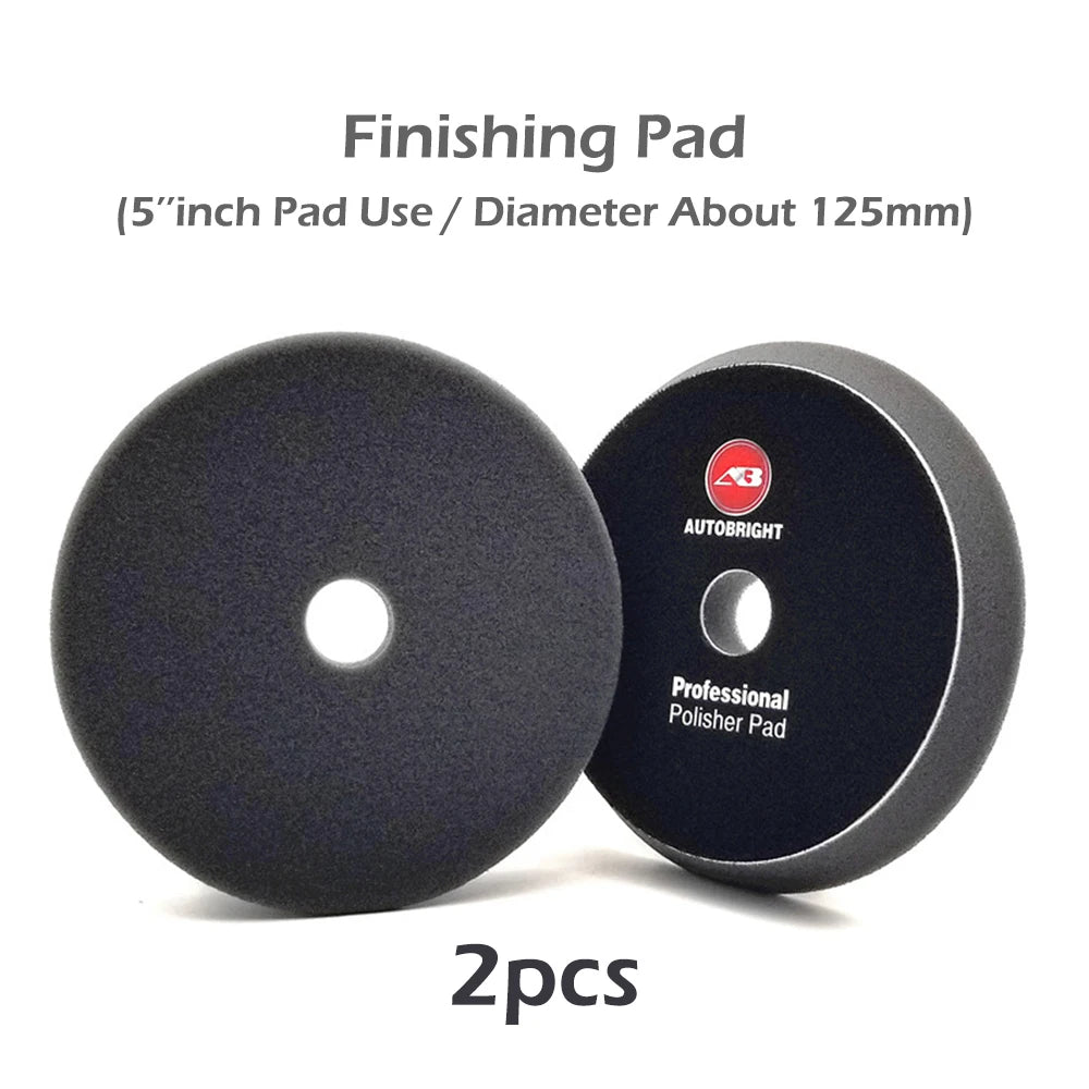 AUTOBRIGHT 5'' inch Car Polishing Pad For DA Machine Accessories Detailing Clean Auto Detailing For Car Polisher Wax Pads Foam