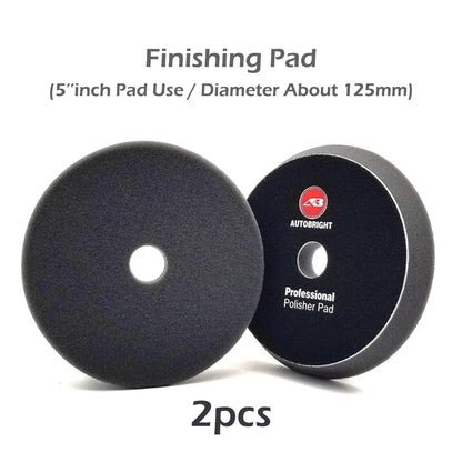 AUTOBRIGHT 5'' inch Car Polishing Pad For DA Machine Accessories Detailing Clean Auto Detailing For Car Polisher Wax Pads Foam