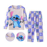 Pijama de manga larga para niño, Stitch, pijama de ángel, ropa para niños, ropa para niñas, novedad, primavera 
