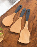 Long Handle Wooden Cooking Kitchenware Non-stick Stir-Fry Spatula Household Heat Resistant Soup Spoons Utensil Kitchen Accessory