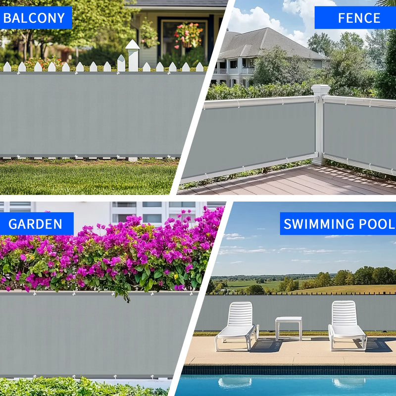 Waterproof Privacy Fence Screen Fence Covering Privacy with Grommets UV Protection Fencing Shade Cover for Outdoor Yard Backyard