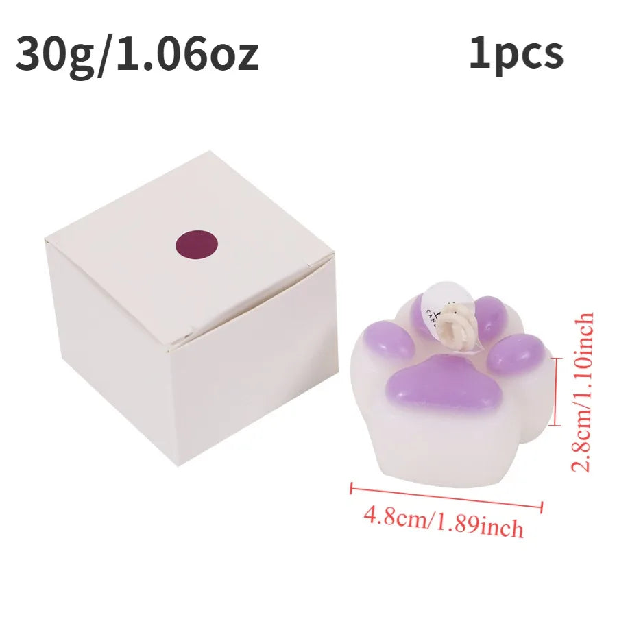 1pc/4pc Cat Paw Design Scented Candle ,For Birthday, Valentine's Day, Diy Home Decoration, party decoration, wedding souvenirs