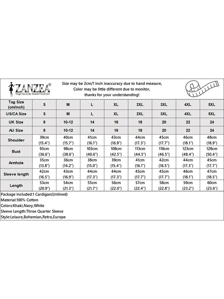Stylish Autumn Hollow Out Cardigans ZANZEA Women Embroidered Blouse Elegant Shirts 2025 Fashion 3/4 Sleeve Kimonos Slim Fit Tops
