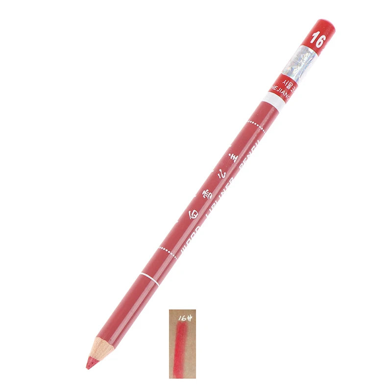 Professional Wood Lip liner Waterproof Lady Charming Lip Liner Soft Pencil Makeup Women's Long Lasting Cosmetic Tool 28Color