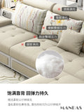 Linlamim Fabric Sofa Set Furniture Living Room Sofa Set with USB and Stools / Big U Shape Cloth Couch Sofas for Home Furniture