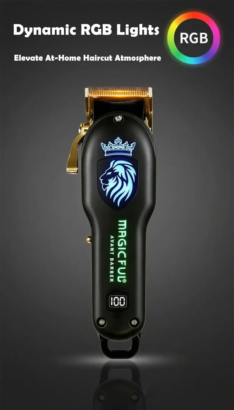 MAGICFUL New Professional Hair Clipper Rechargeable Electric Trimmer For Men Beard Kids Barber Cutting Machine Haircut Machine