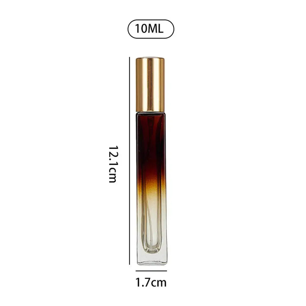 5ml/10ml Gradient Color Perfume Bottle Square Glass Spray Bottle Travel Portable Sample Fragrance Atomizer Refillable Container