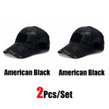 1/2pcs New Men's Camouflage Baseball Cap Breathable Sunscreen Hat Outdoor Sports Hunting Hiking Camping Beach Fishing Sun Hat