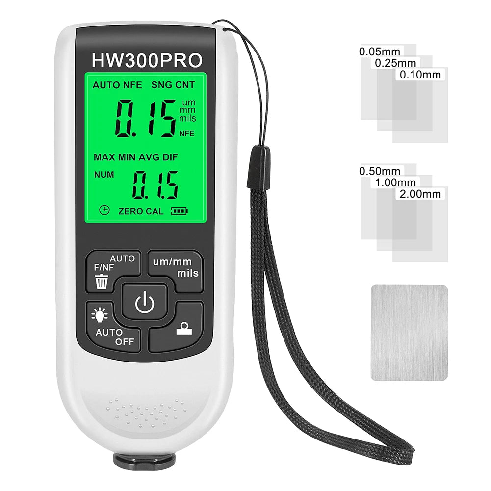 0-2000um High-precision Car Paint Thickness Tester Manual Paint Tools Paint Film Thickness Gauge for Fe/nfe or only Coating Film