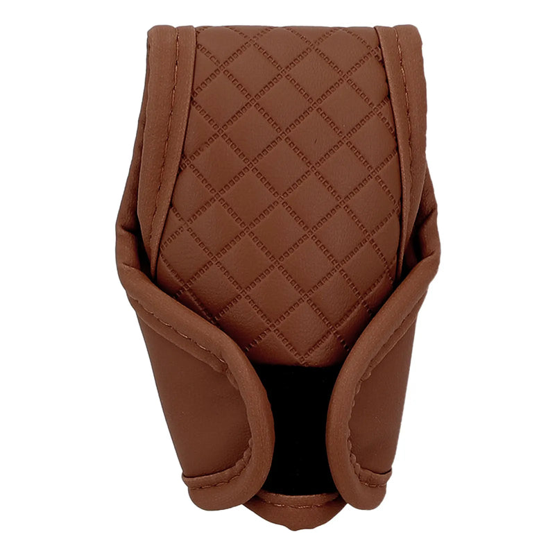 1 funda de cuero sintético para palanca de cambios de coche, protector de pomo de cambio, accesorios interiores de automóvil.